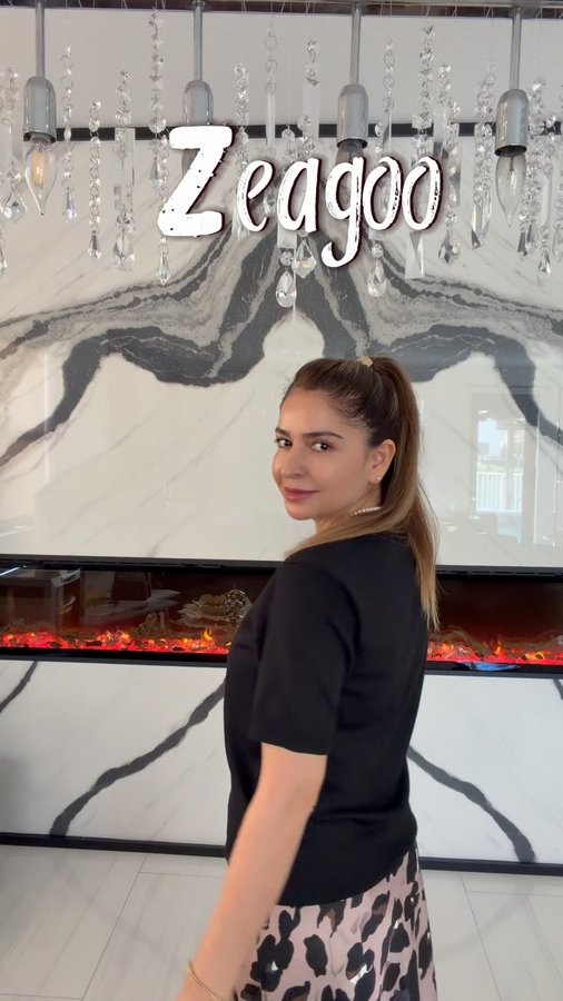 Instagram post by @selcensultanezirmik for Zeagoo. Caption reads: Fall fashion is in full swing 🍂
This gorgeous....