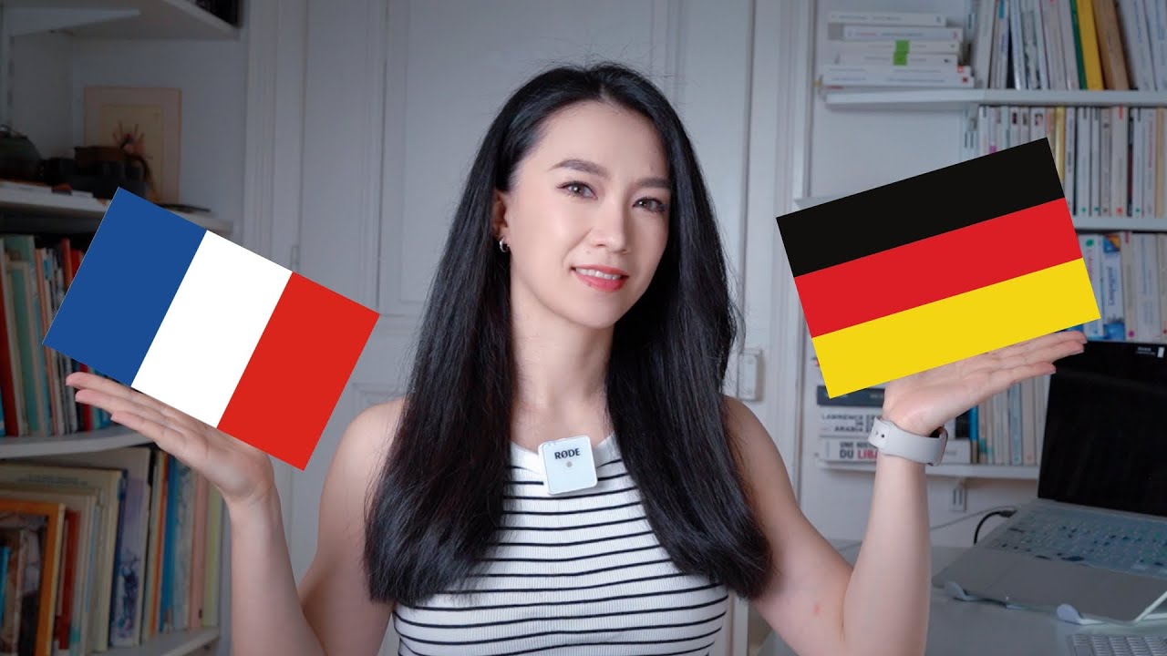 YouTube post by @ZoeChinese for Lingoda. Caption reads: 法語和德語，哪個更值得學？哪個比較適合中文母語者 ？.