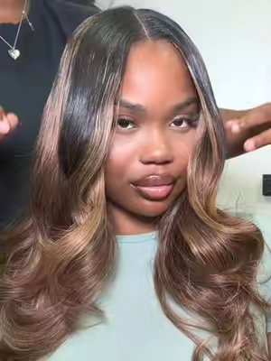 TikTok post by @aunustihellams for Ygwigs. Caption reads: i love a hair day! 😍 @Ygwigs.