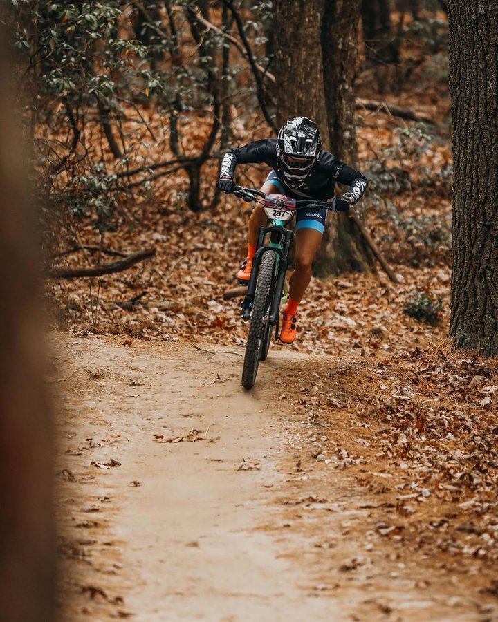 Instagram post by @jolandaneff for Crankbrothers. Caption reads: Sooo much fun racing my first ever Enduro race....
