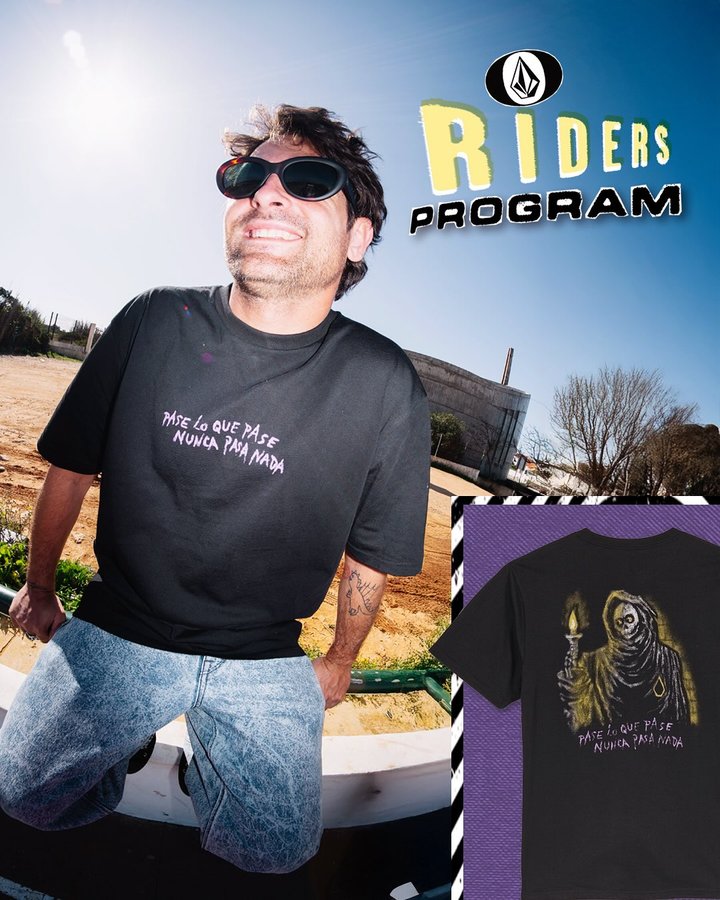 Instagram post by @gonyzubizarreta for Volcom. Caption reads: My new Hoodie and Tee Shirt for @volcom_eu Riders....