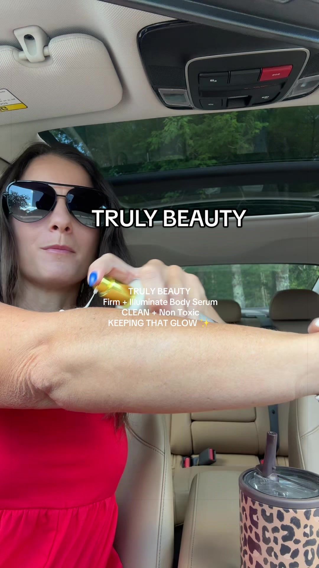 TikTok post by @mandiehunter_ for Truly Beauty. Caption reads: [...] ! Don’t miss out on the sale or glow @Truly....