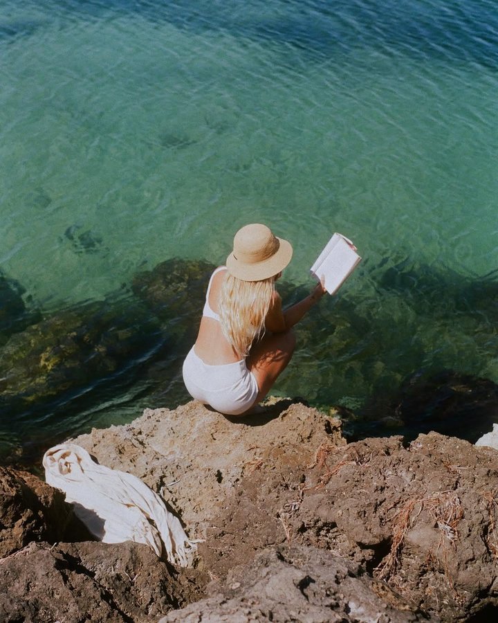 Instagram post by @kendallbaggerly for Will & Bear. Caption reads: Slow days spent seaside, on film. Soaking up the....