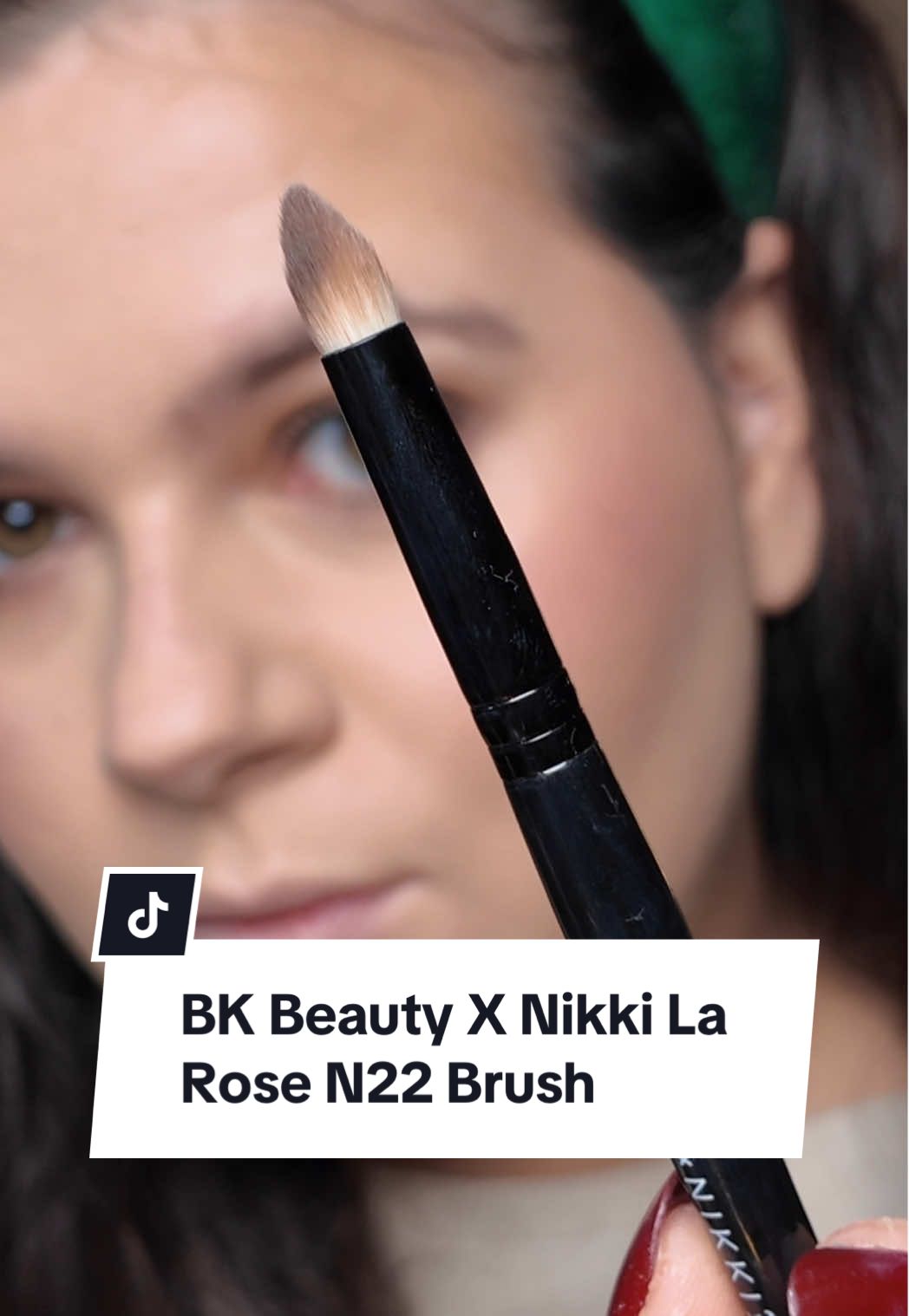 TikTok post by @curatedbysarahjhayse for BK Beauty. Caption reads: BK Beauty X Nikki La Rose N22 is great to sculpt....