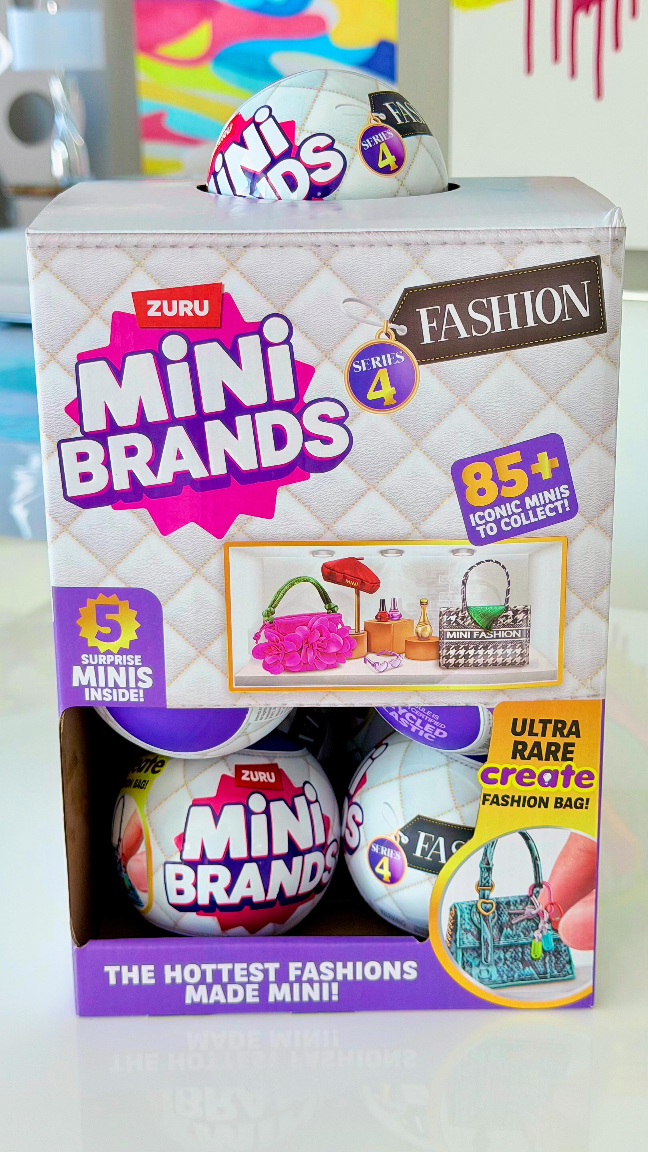 Instagram post by an influencer for Mini Brands. Caption reads: {AD} Unboxing New Mini Brands Fashion Series 4....