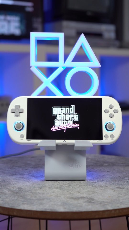 Instagram post by @retrogamingtommy for LITNXT. Caption reads: [...] Get your own Trimui Smart Pro from....