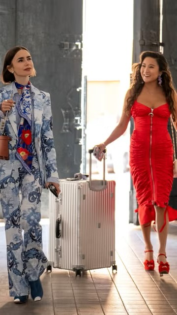 Instagram post by @kathleennb for Refinery29. Caption reads: Spoiler alert 🚨 Emily In Paris has returned,....