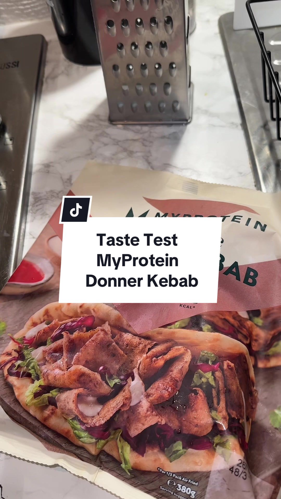 TikTok post by @fakeawayqueen for MyProtein. Caption reads: [...] have outdone yourselves with this one....