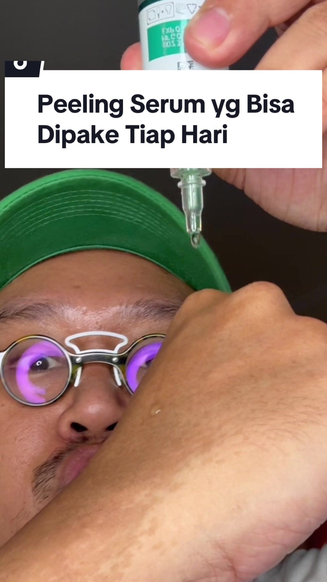 TikTok post by @hungryforskincare for Garnier Indonesia. Caption reads: exfo itu ada bbrp jenis ya, ada yg cuma boleh....