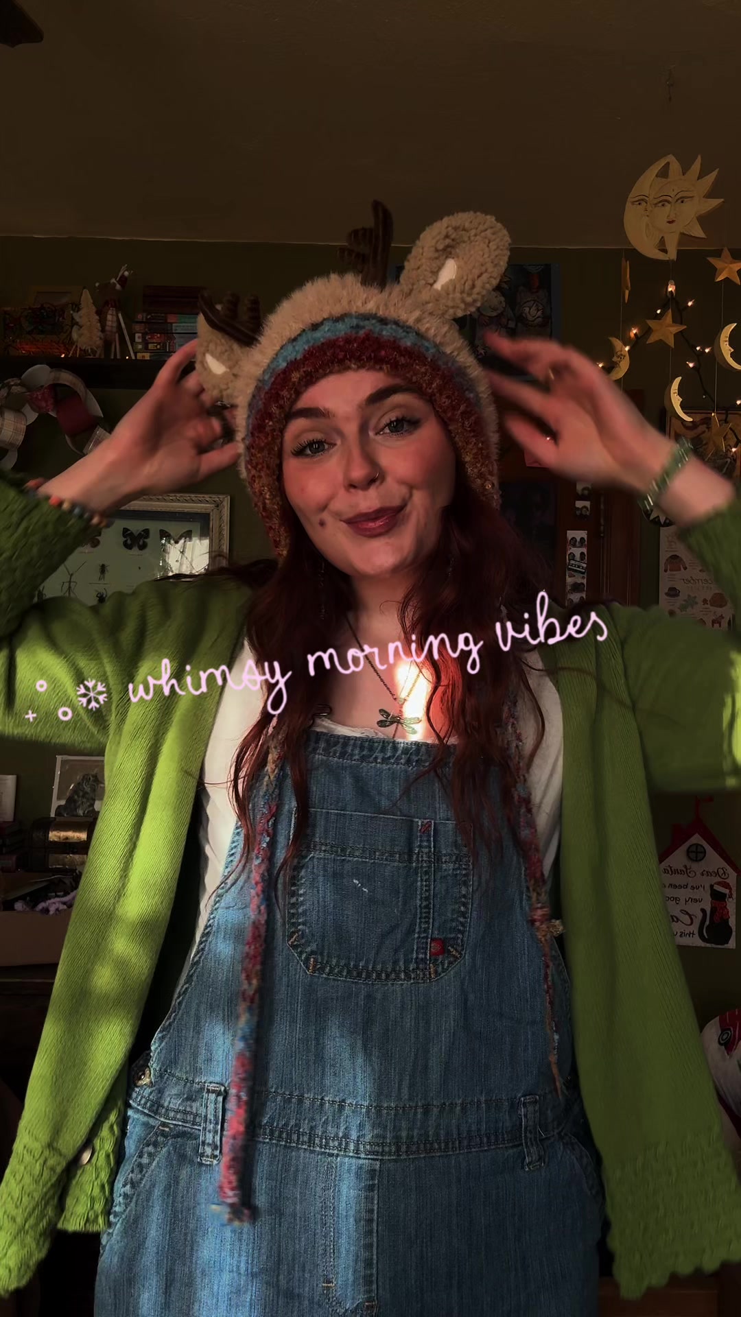 TikTok post by @thepixiesapothecary for Piglet in Bed. Caption reads: [...] whimsy winter mornings ₊°｡❆ Products ....