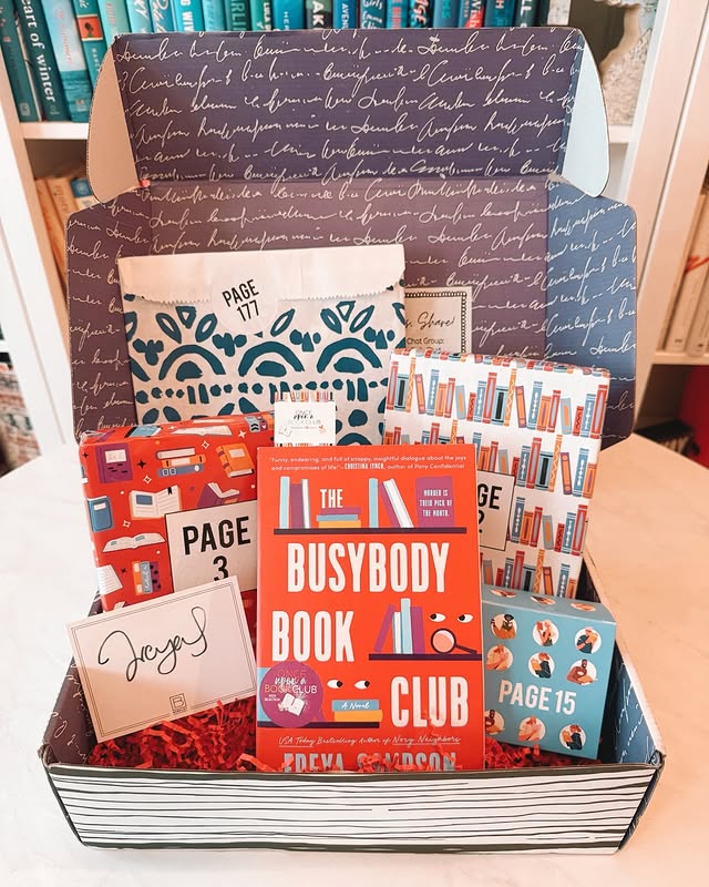 Instagram post by @therealbookhustler for Once Upon A Book Club. Caption reads: [...] The Busybody Book Club from....