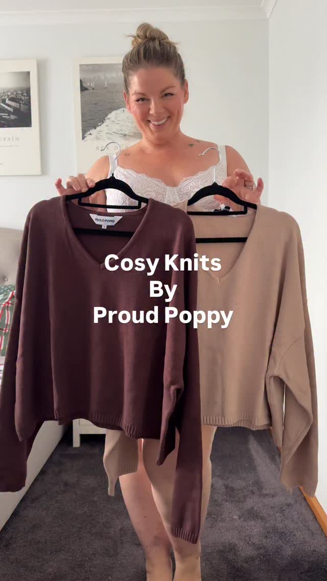 Instagram post by an influencer for Proud Poppy Clothing. Caption reads: [...] that little cosy layer. @proudpoppyclothing....