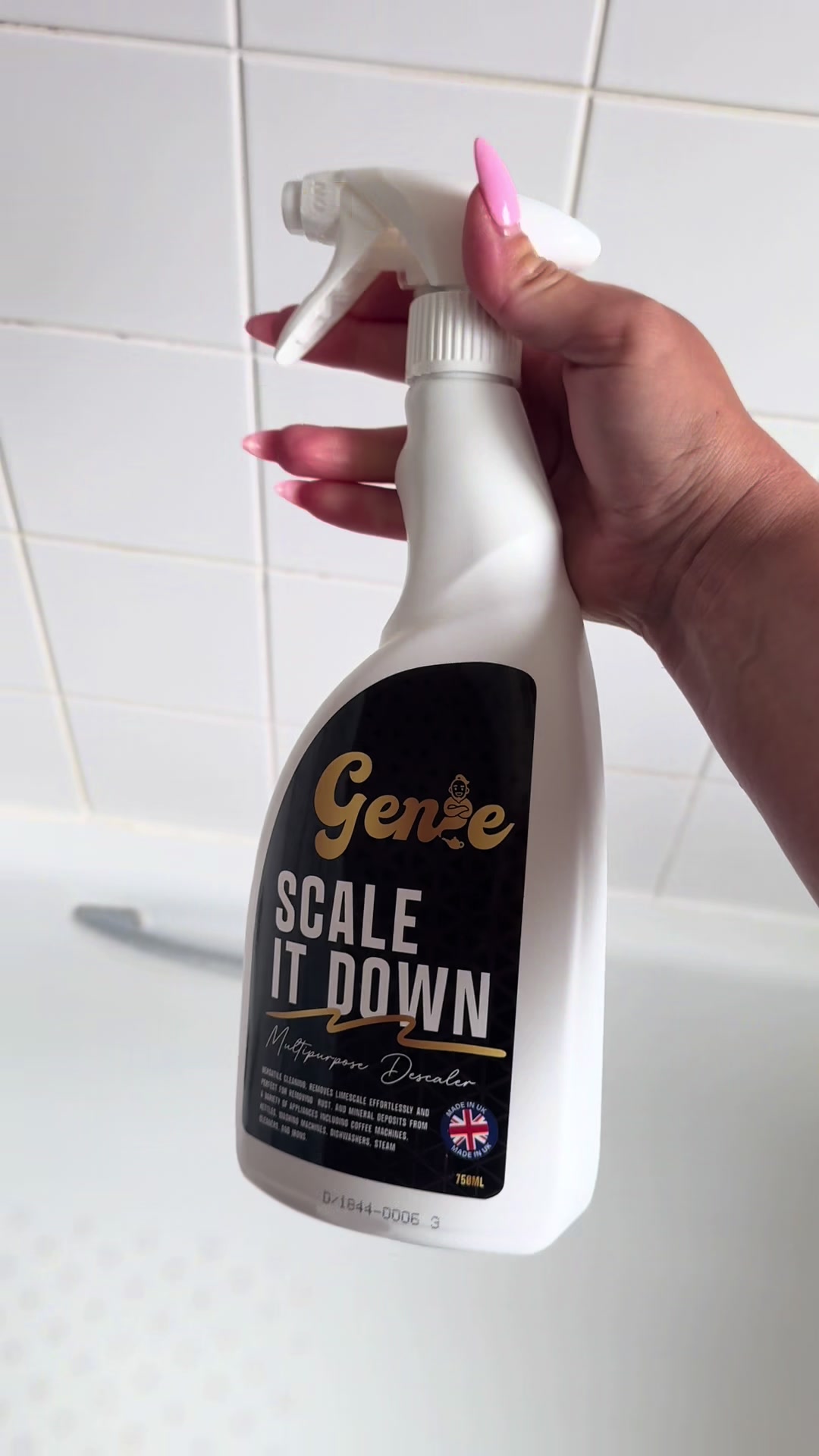 TikTok post by @emmapage482 for Genie Clean. Caption reads: [...] of cleaning 😅 massive shoutout to @Genie....