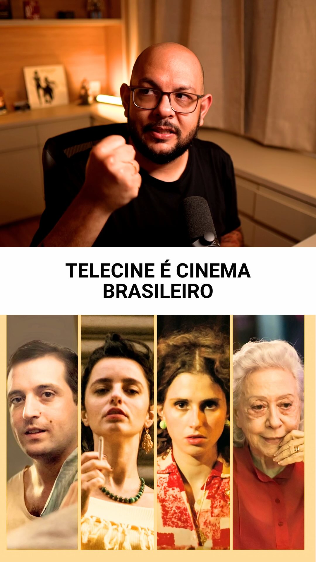 Instagram post by @phsantos for Telecine. Caption reads: O Brasil vive um momento histórico no cinema! E se....