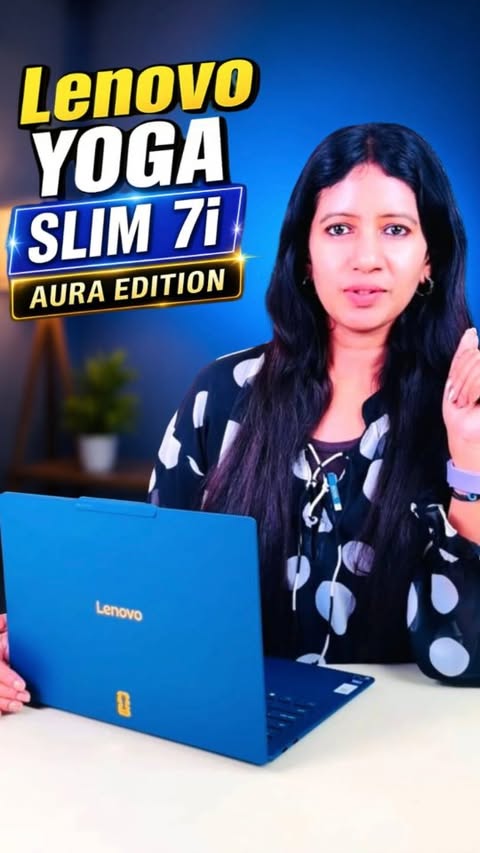 Instagram post by @technicalchennai1 for Intel. Caption reads: [...] Yoga Slim 7i Gen 11 Aura Edition | Intel....