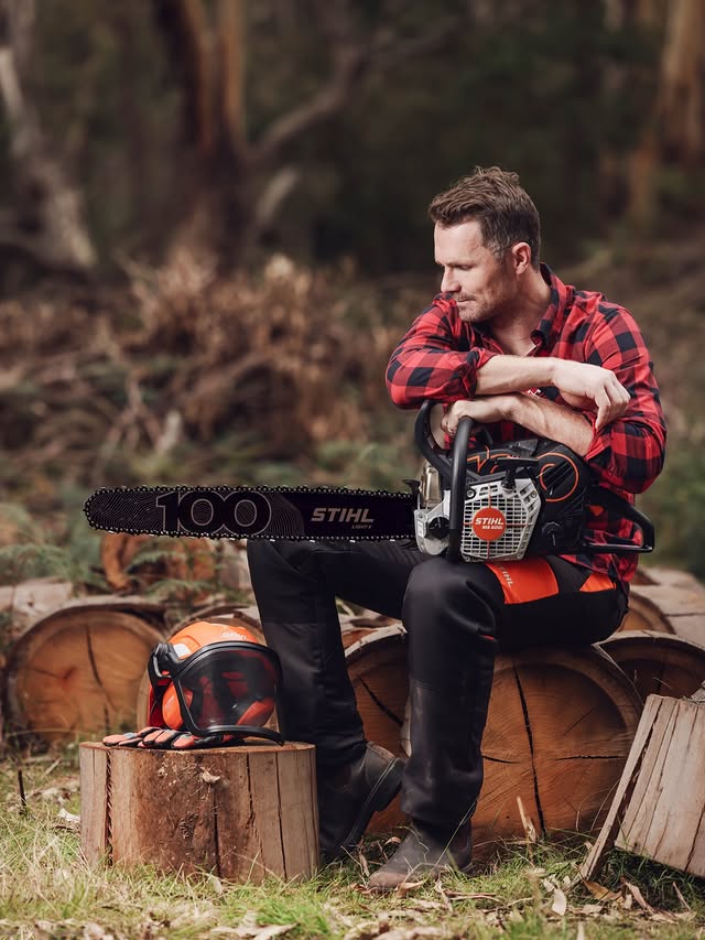 Instagram post by @patrickdangerfield for STIHL. Caption reads: [...] at this beauty.. As a life-long fan of....