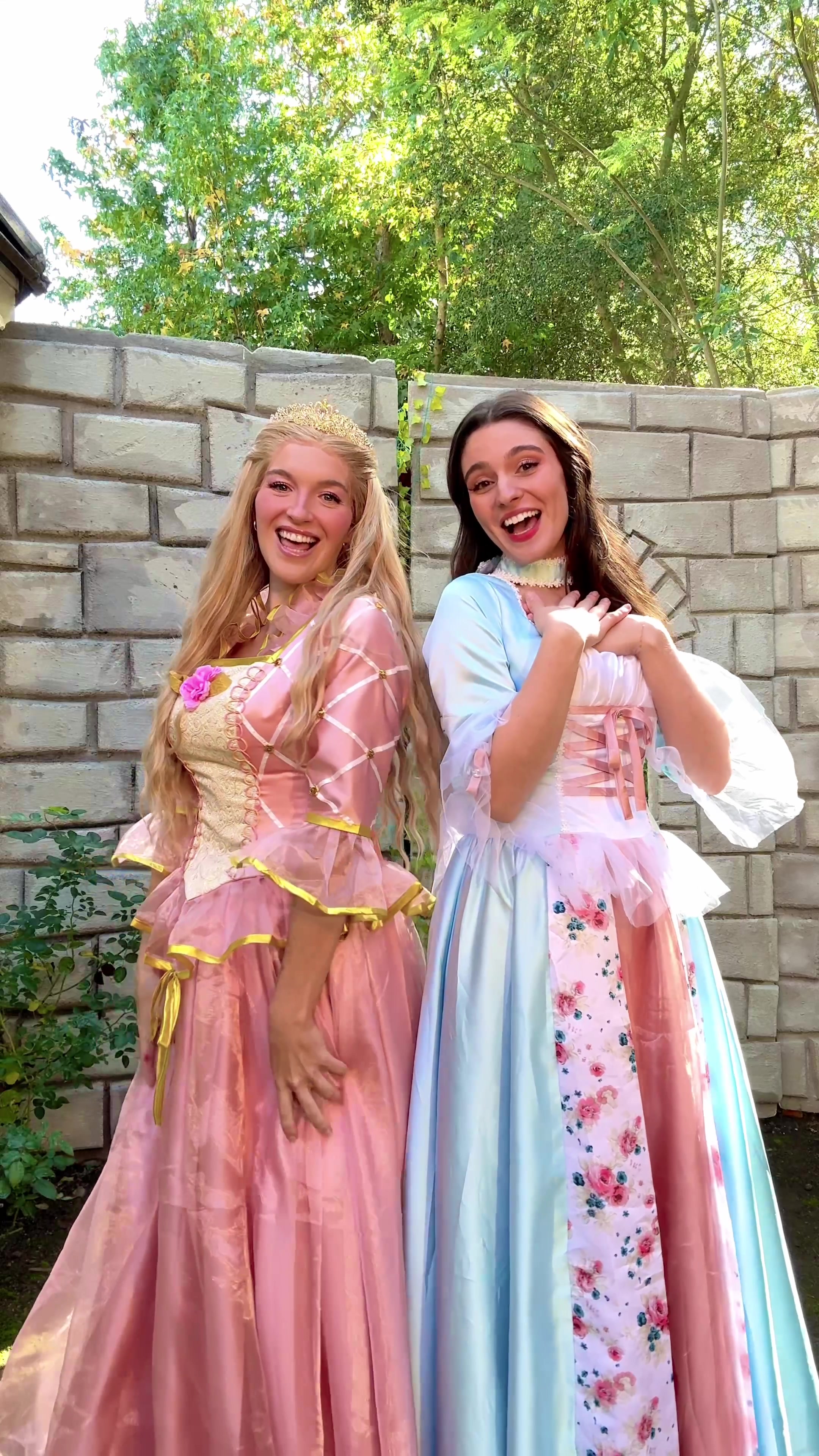 TikTok post by @tayamillerr for Barbie. Caption reads: Barbie as The Princess and The Pauper 🌸🪡 for day....