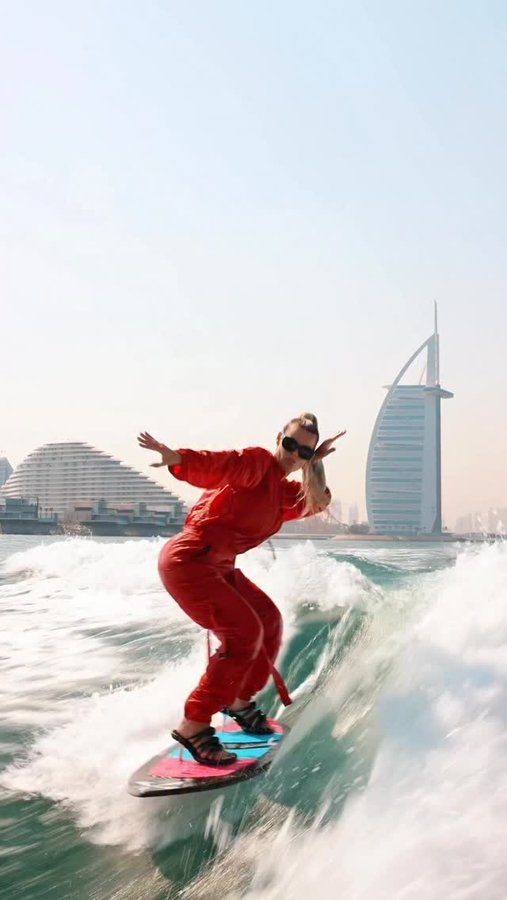 Instagram post by @boss_baby001k for LOEWE. Caption reads: #bts @loewe 

👠 @loewe 
Outfit @loewe 

#dubai....