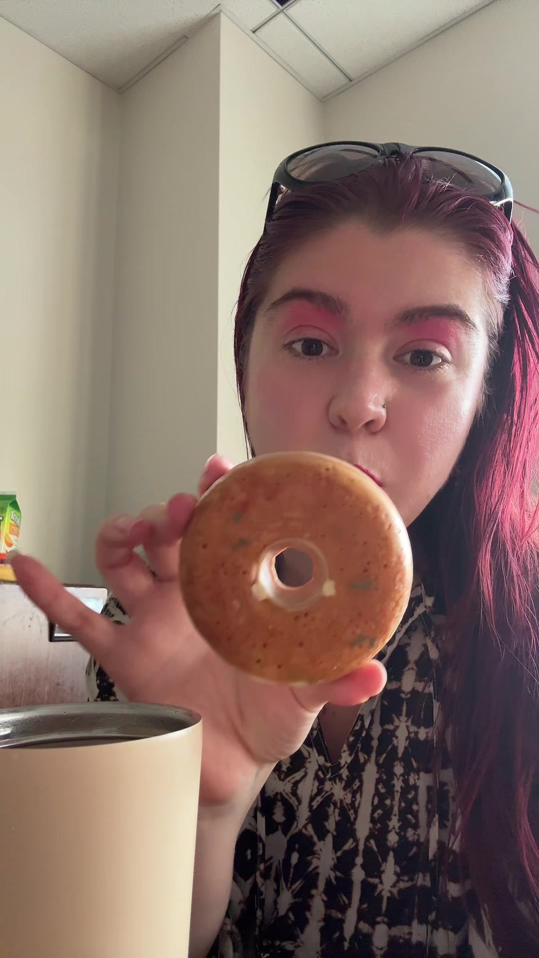 TikTok post by @heathermb1987 for redefinesnacks.com. Caption reads: I definitely am obsessed with these donuts!!....