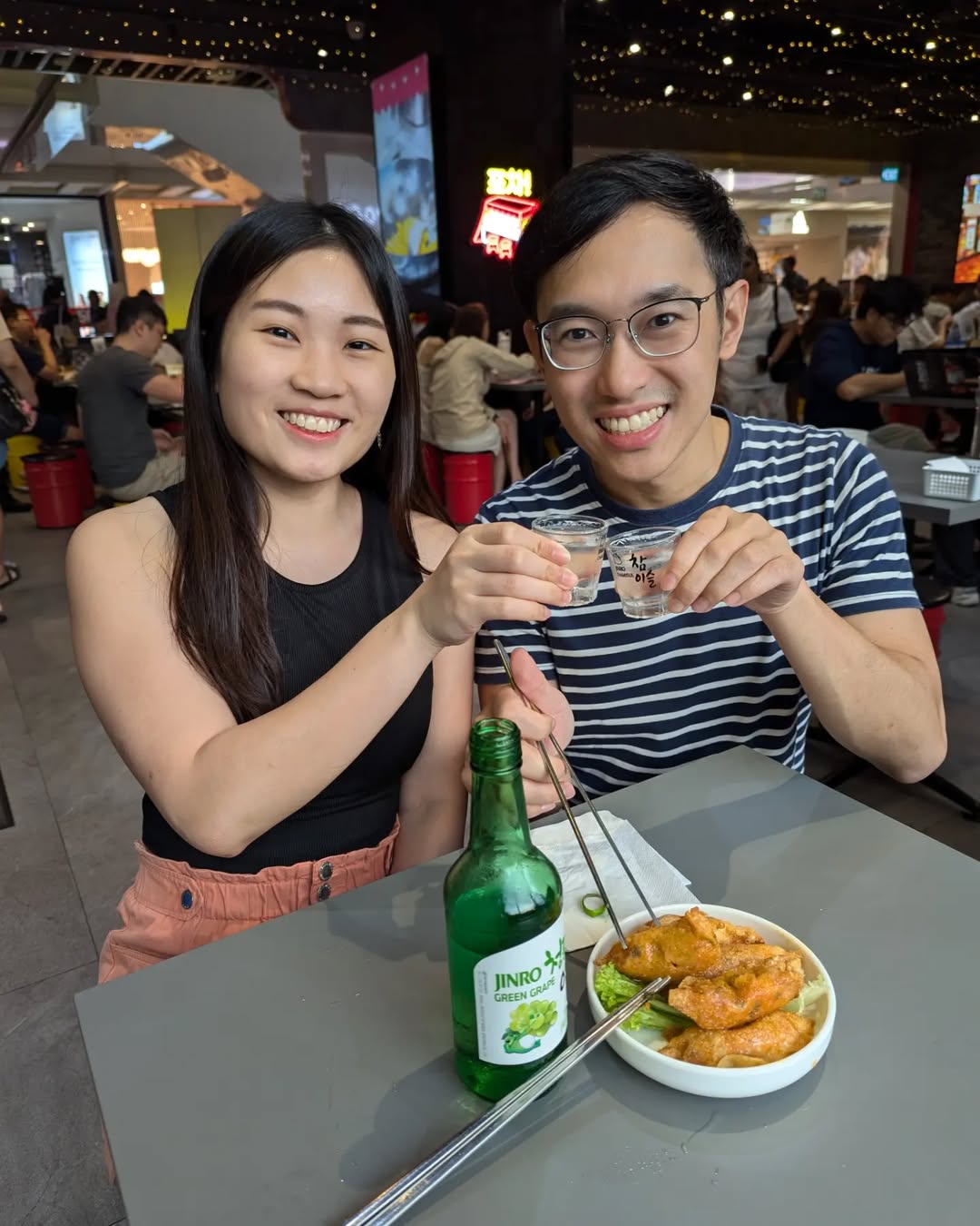 Instagram post by @fureverexplorer for HiteJinro Global. Caption reads: Always a good time with KOREAN NO.1 SOJU JINRO and....