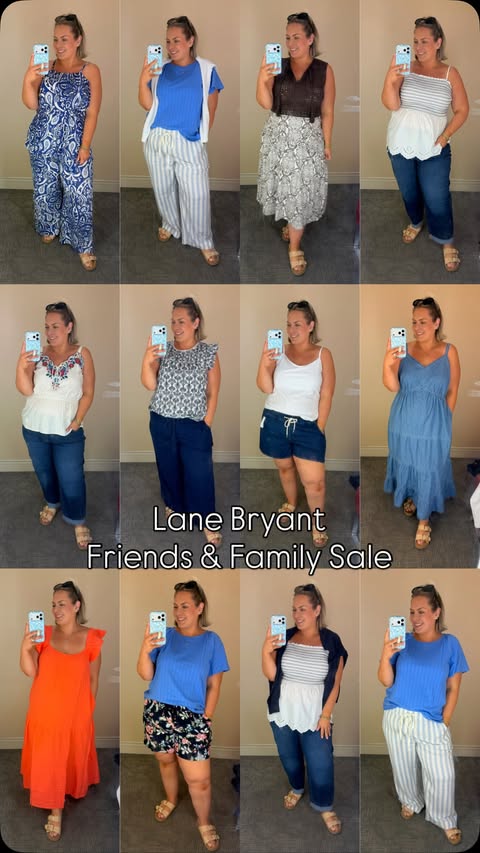 Instagram post by @everythingemilyann for Lane Bryant. Caption reads: Come shop with me at @lanebryant! #ad comment....
