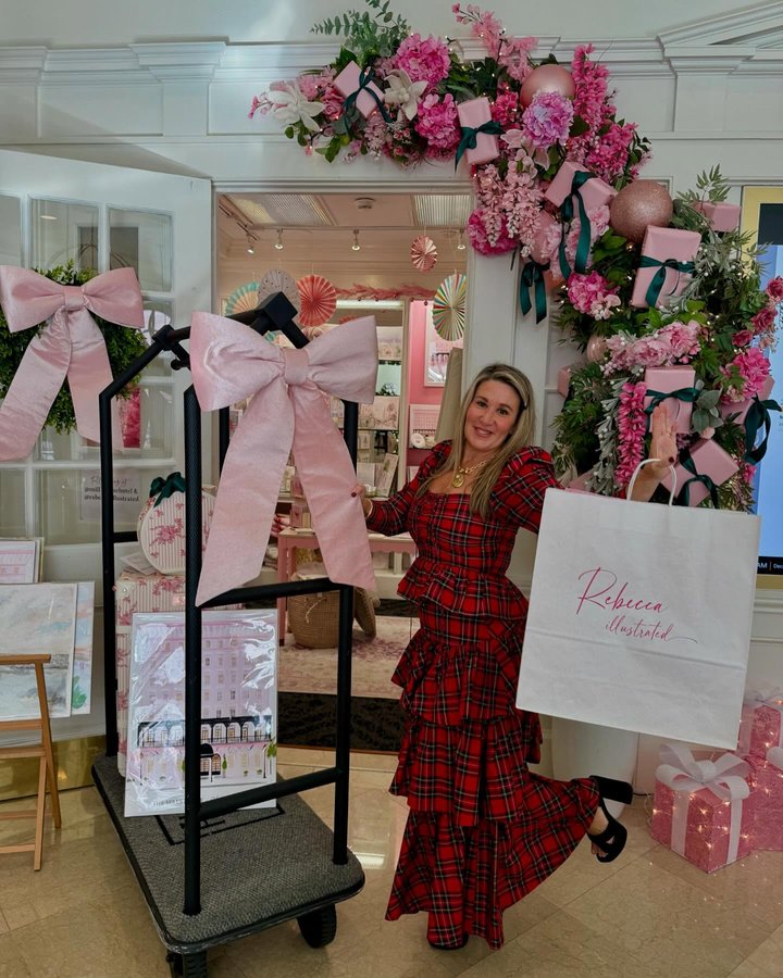 Instagram post by @rebecca.illustrated for Southern Living. Caption reads: [...] and partners like James Ascher, Southern....