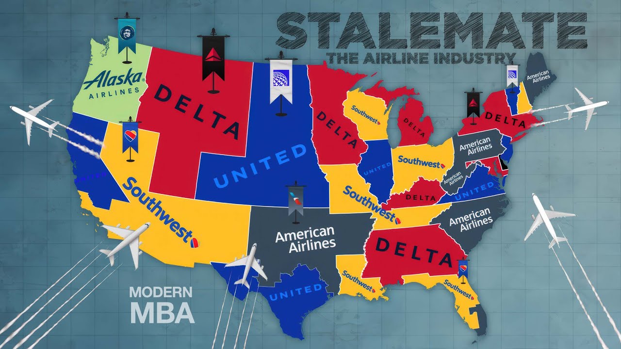 YouTube post by @ModernMBA for Rollo. Caption reads: The Rigged Economics of Airlines.