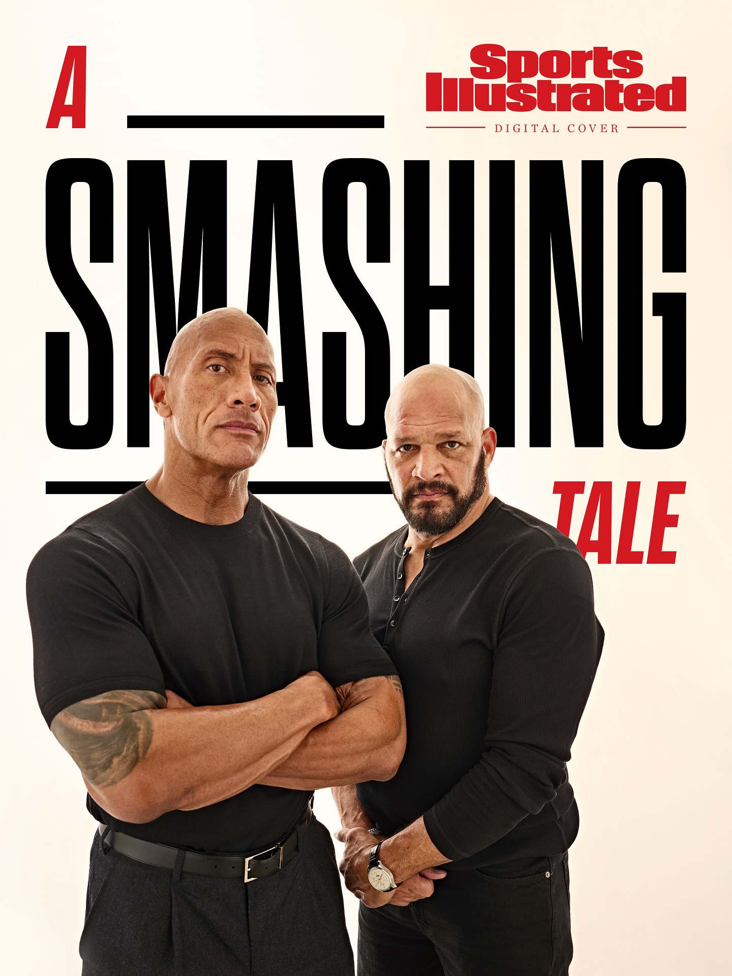 Instagram post by @therock for Sports Illustrated. Caption reads: “You realize that there’s the machine, and then....