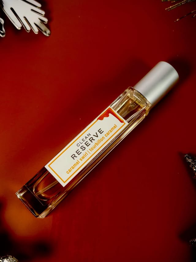 Instagram post by @talkintoya247 for CLEAN BEAUTY COLLECTIVE. Caption reads: ✨Clean Reserve Caramel Swirl✨ (gifted) We have a....