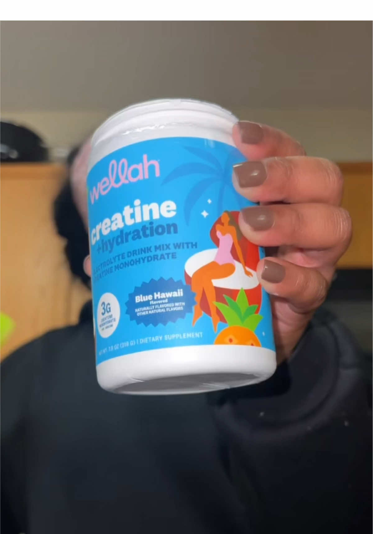 TikTok post by @livelifewith.des for Wellah Nutrition. Caption reads: @Wellah Nutrition #newyearnewme #newyeardeals....