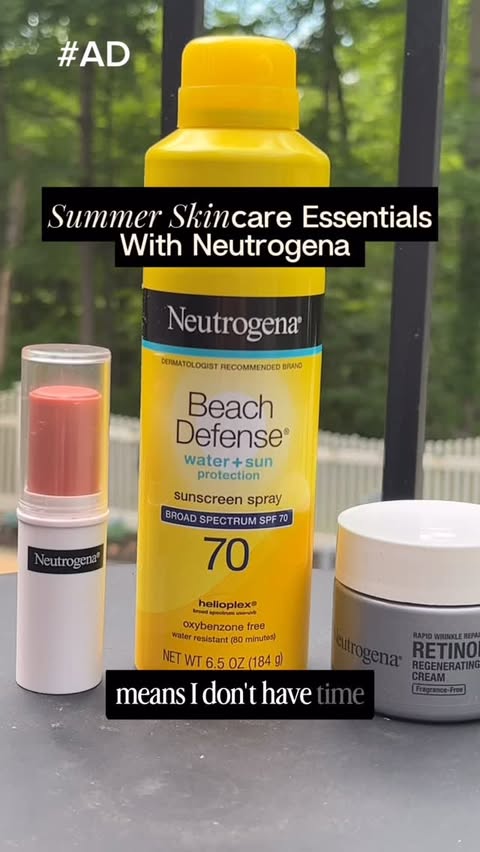 Instagram post by @heyashleyrae_ for Neutrogena. Caption reads: [...] I still want to take care of my skin .....