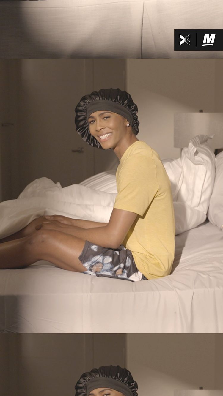 Instagram post by @sydjcolson for Mattress Firm. Caption reads: @sydjcolson knows a good night’s rest is no....