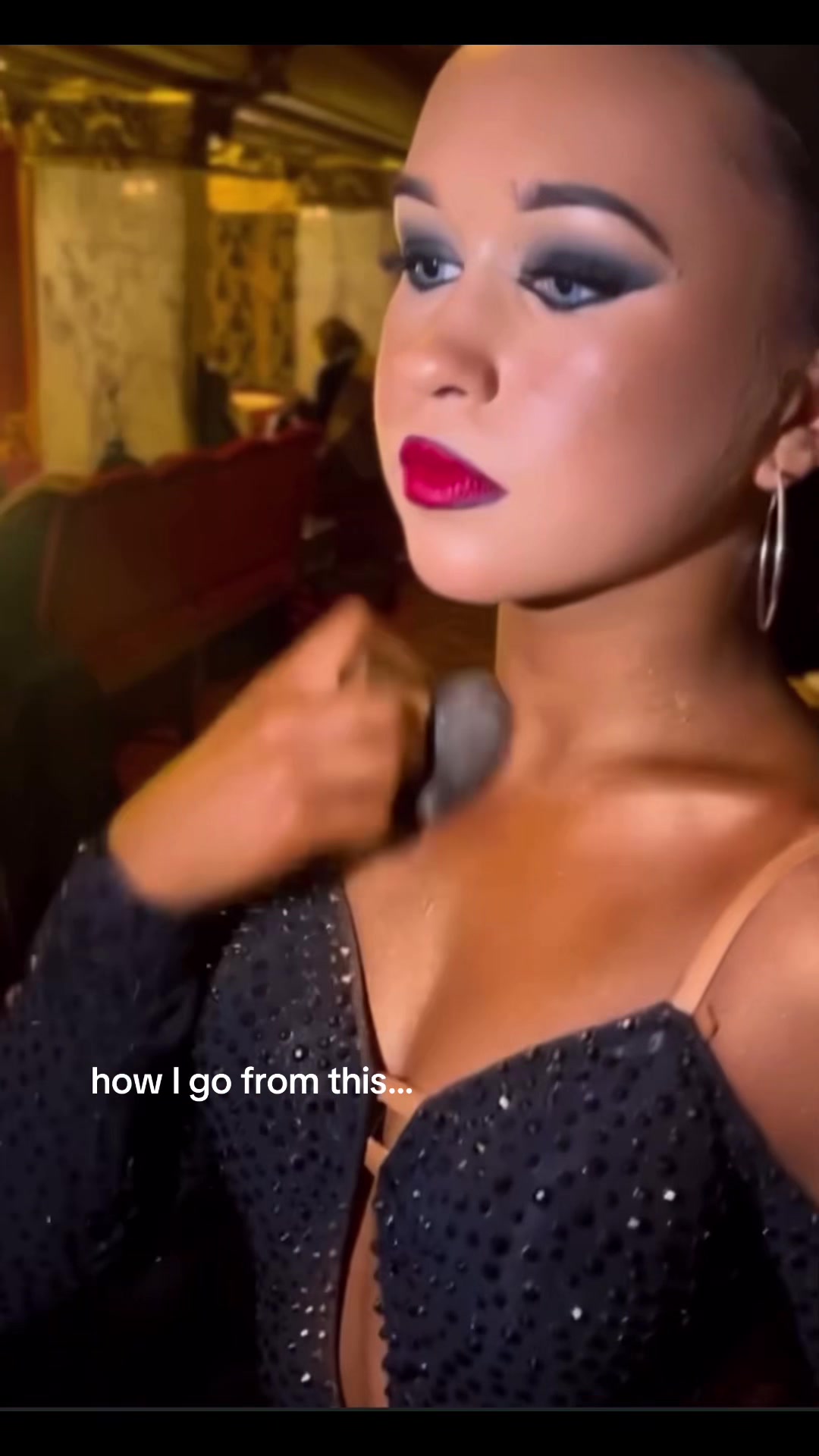 TikTok post by @sofietaylordance for Rose & Caramel. Caption reads: The only product to get comp day tan off quick and....