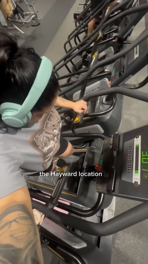 Instagram post by @angelinaonair for 24 Hour Fitness. Caption reads: [...] the best stress reliever ...going to....