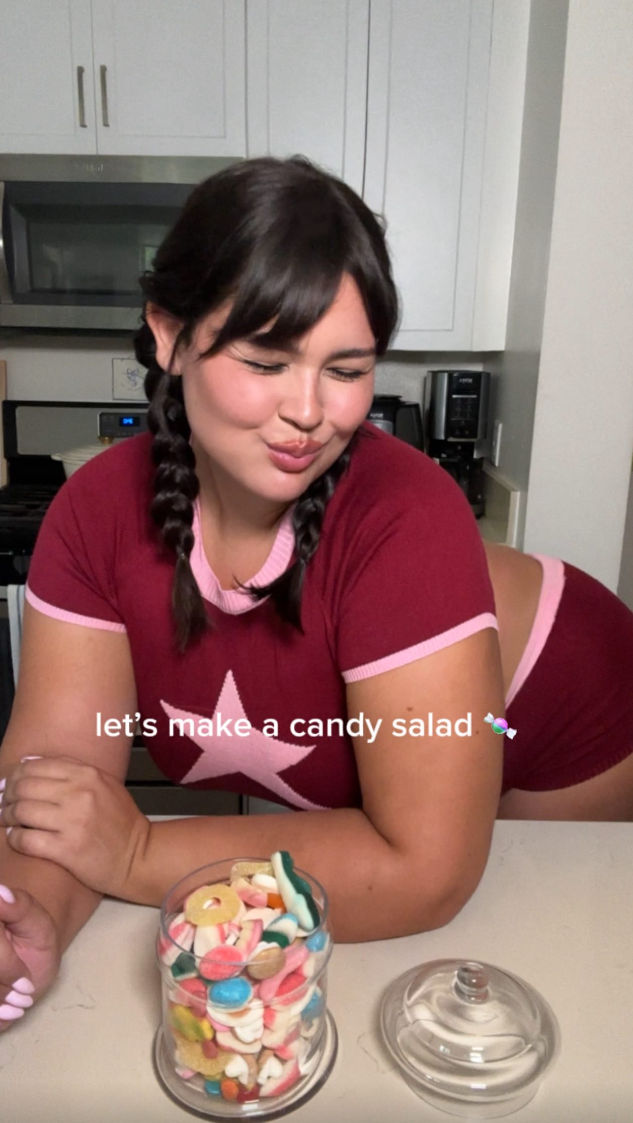 Instagram post by @bellaagolden for Tiger Mist. Caption reads: god forbid a girl wants a candy salad !....