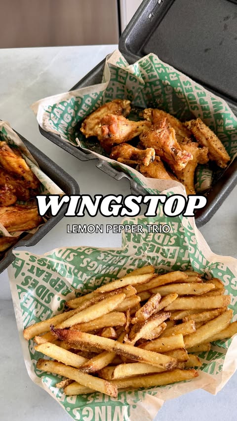 Instagram post by @mr.eats305 for Wingstop. Caption reads: The new Lemon Pepper Trio from @WingStop is....