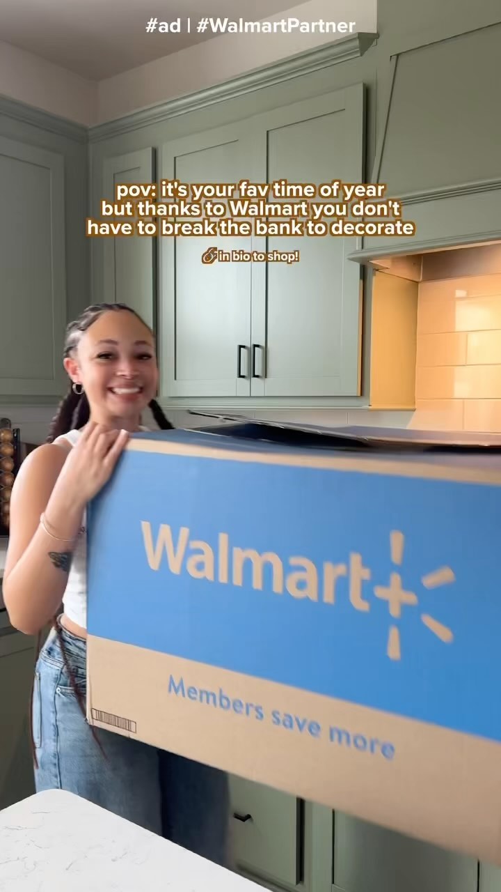 Instagram post by @aliyah.simonee for MagicLinks. Caption reads: #ad without @walmart, my pockets would be BEGGING....