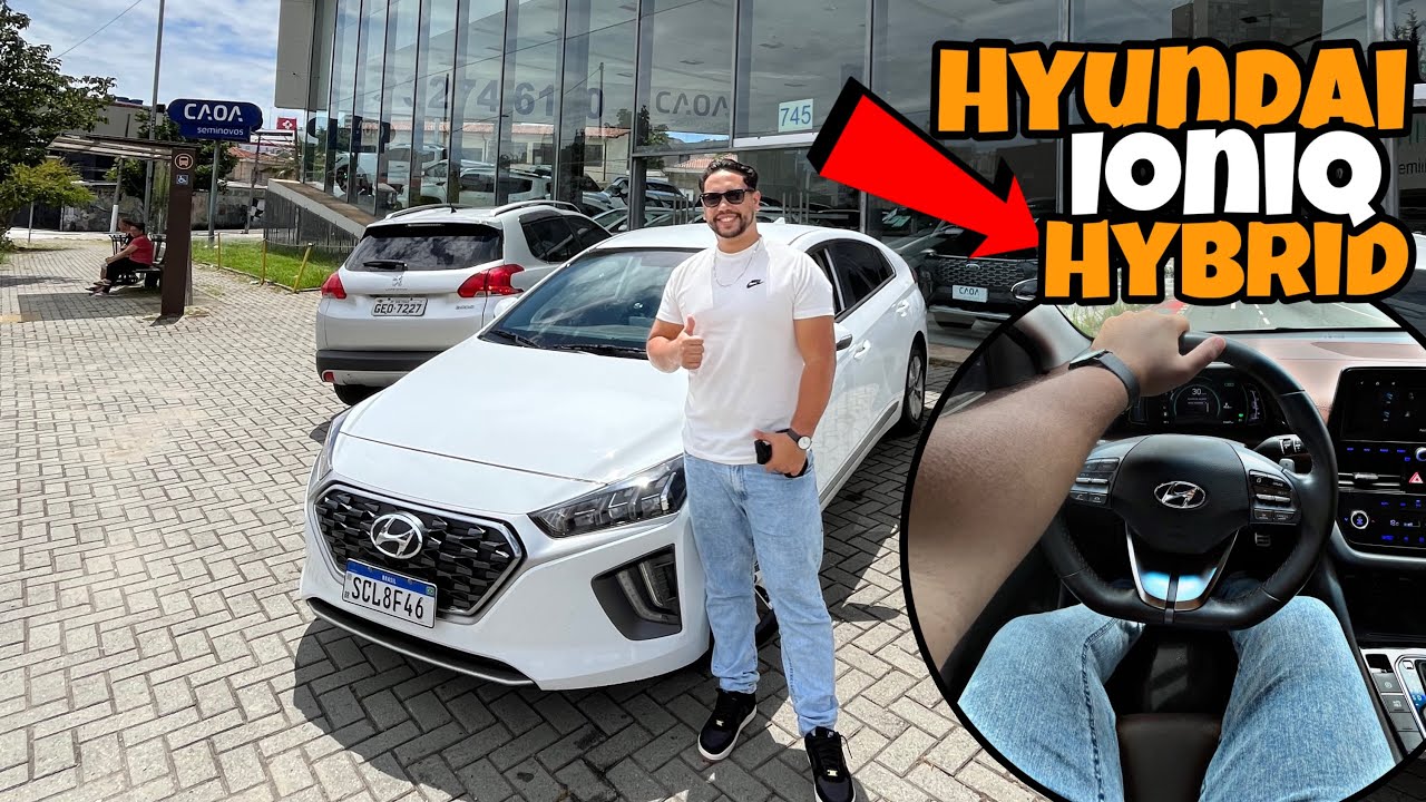YouTube post by @lucasallmeida10 for Uber. Caption reads: I BOUGHT A HYUNDAI IONIQ HYBRID ⚡🚗 MEET MY NEW....