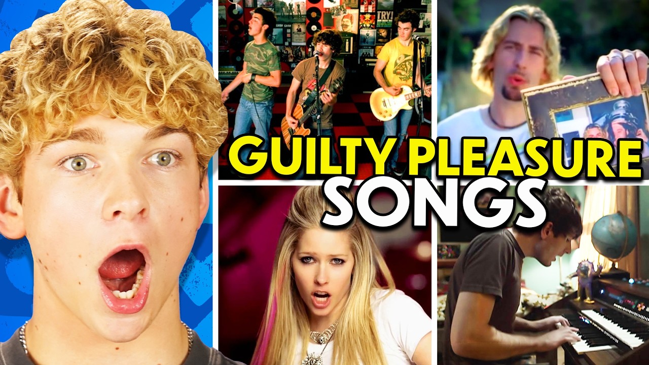 YouTube post by @React for Avrupabet Sosyal. Caption reads: Do Teens Know Guilty Pleasure Songs?.