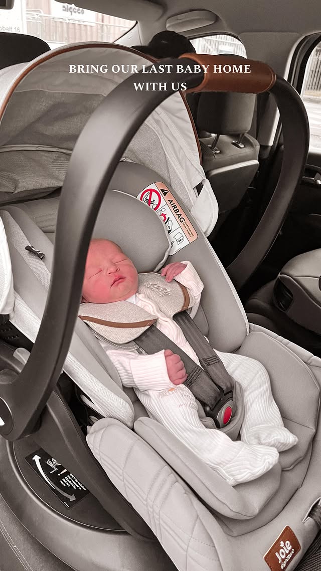 Instagram post by @lifewiththetaylors_4 for Joie Baby Gear. Caption reads: ad| Bringing baby home 🏡 

There is something so....