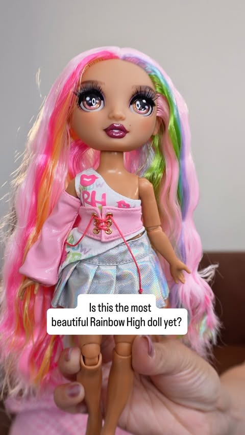 Instagram post by @marcelahauteco for Rainbow High. Caption reads: @influenster @officialrainbowhigh Some dolls are....