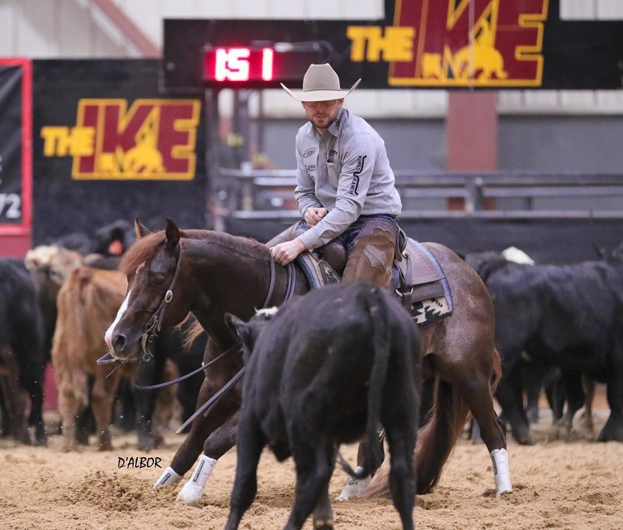 Instagram post by @jl.performancehorses for Kimes Ranch Jeans. Caption reads: [...] by DOTTIE ST CLAIR HILL Sponsors:....