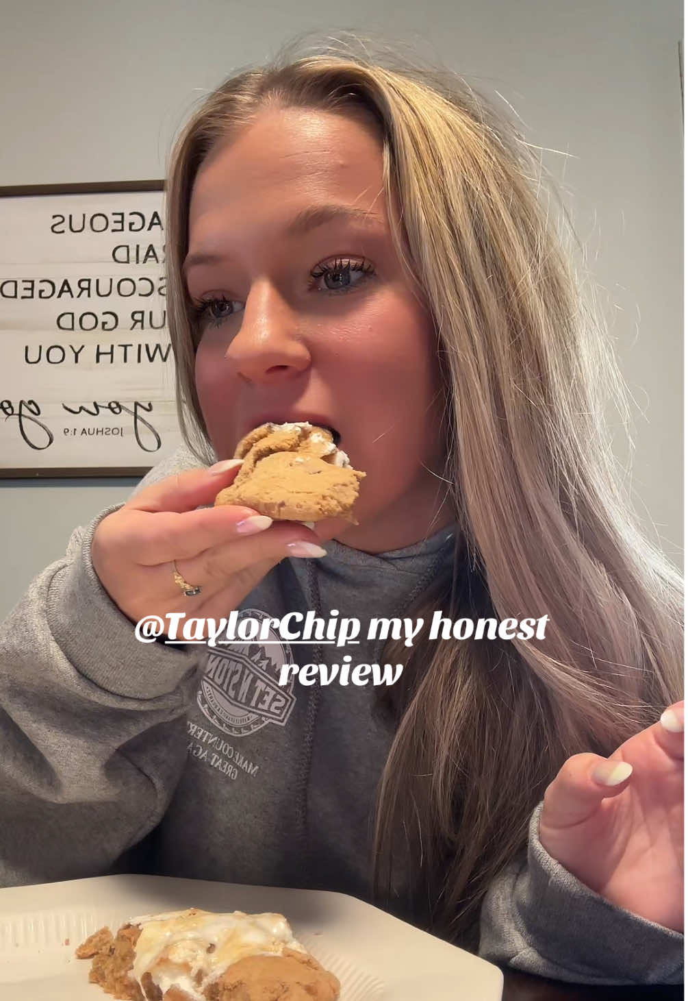TikTok post by @madisonmurphy162 for Taylor Chip. Caption reads: I’d purchase again just for the smores cookie….....
