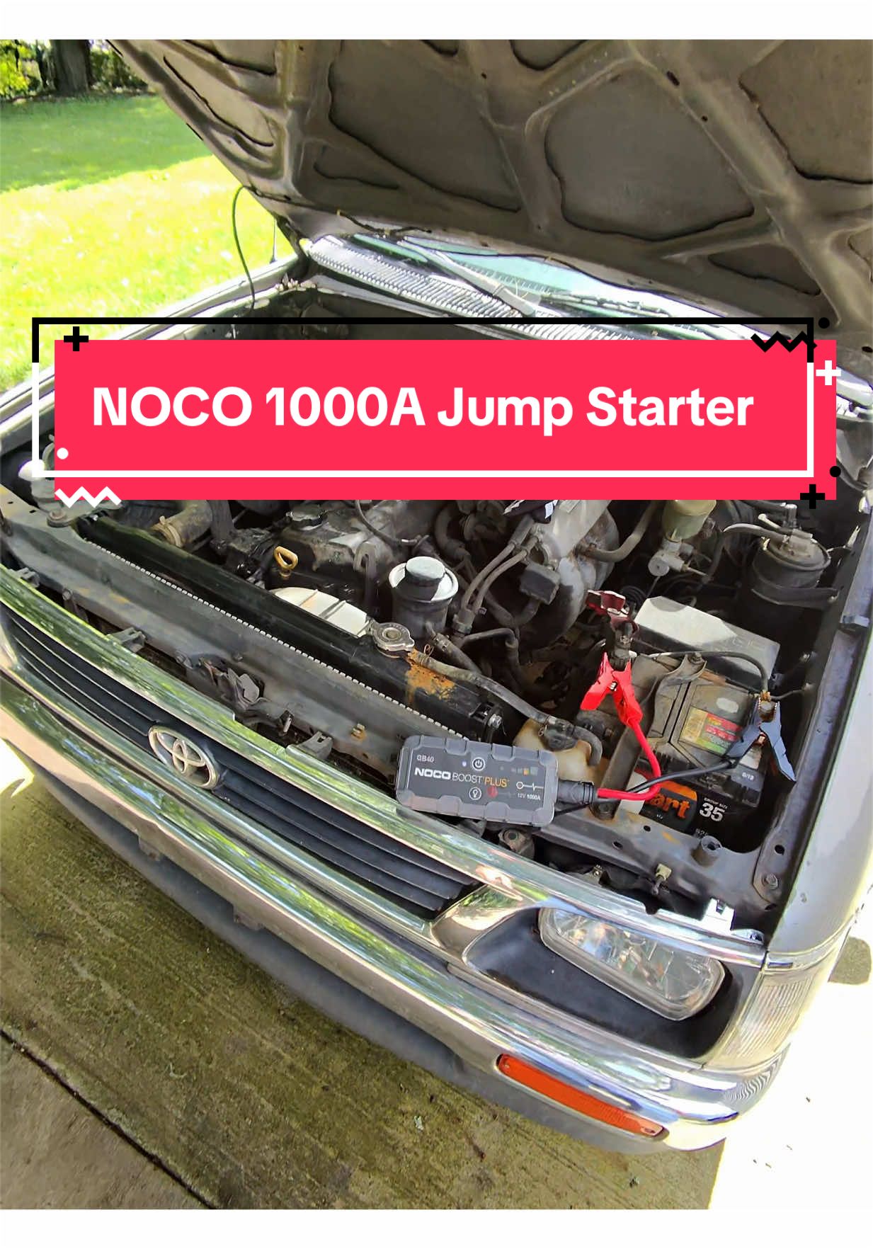 TikTok post by @eli_ousley for Noco. Caption reads: Can’t beat a good ole @noco #jumpstarter #noco....