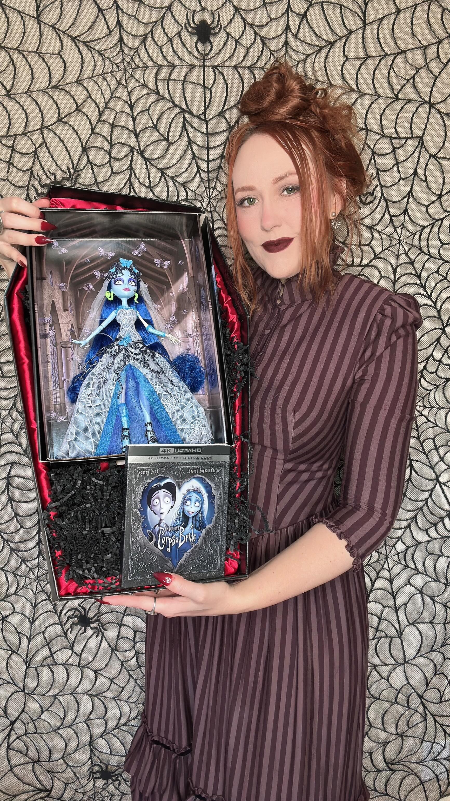 Instagram post by @van_kelsing for Monster High. Caption reads: “Tim Burton’s Corpse Bride” is out now in 4k Ultra....