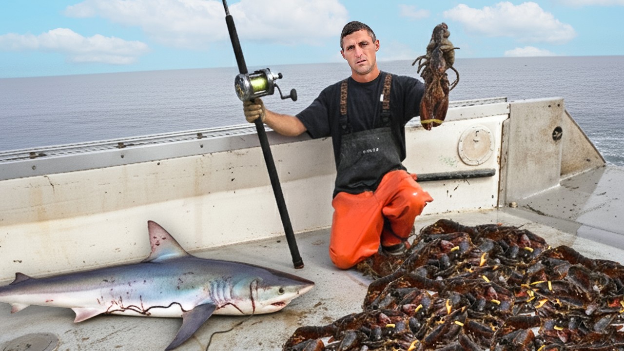 YouTube post by @jacobknowles5421 for Huckberry. Caption reads: How much I made after 7 days commercial fishing.