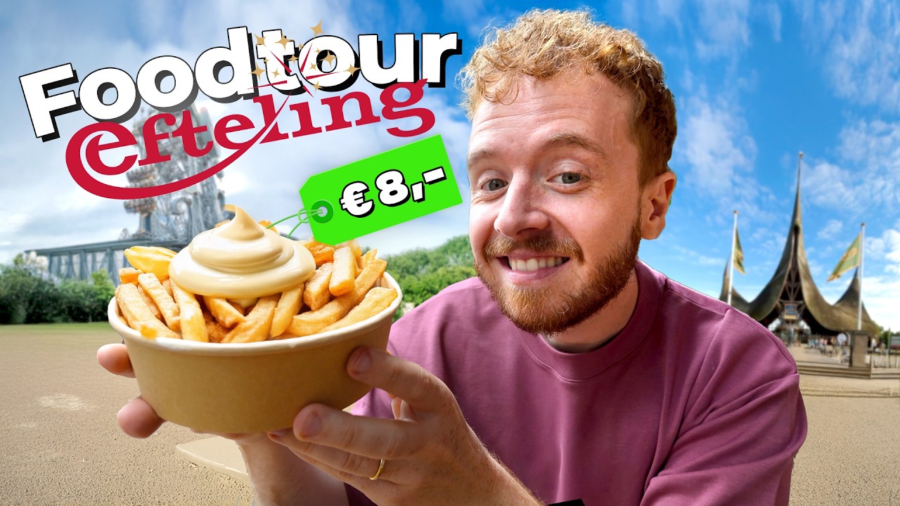 YouTube post by @vetgezellig for Nextory. Caption reads: The ULTIMATE FOOD TOUR through Summer EFTELING....