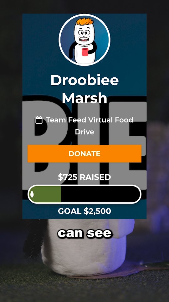 Instagram post by @the.droobiee for Feeding America. Caption reads: I need your help to help some....