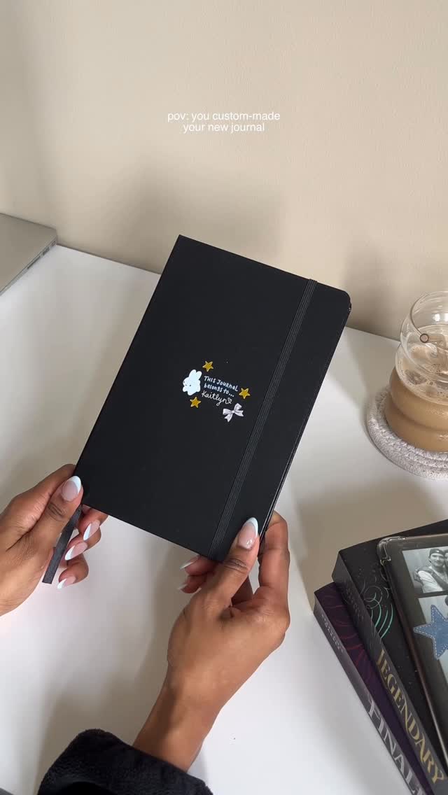 Instagram post by @ktsjournaling for Printful. Caption reads: made my very own cutie journal cover with....