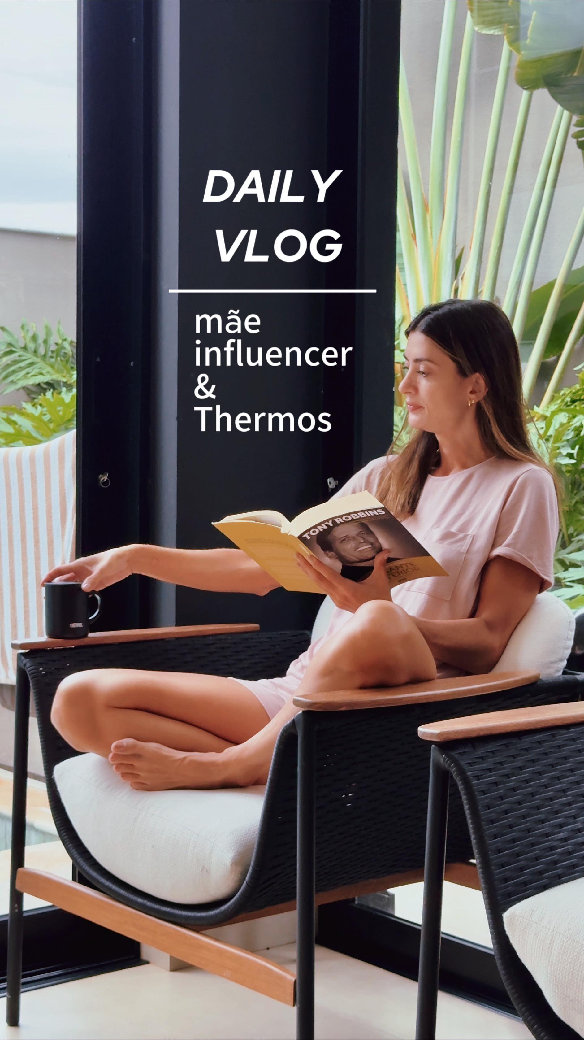 Instagram post by @paulachiaratoo for Thermos Brasil. Caption reads: Eu tava merecendo esse dia de diva, vai....